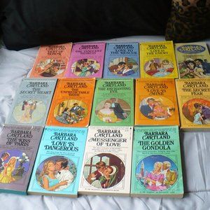 ❤️ Lot of 14 Vintage Paperback Romance Novels by Barbara Cartland